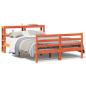 Preview: Massivholzbett ohne Matratze Wachsbraun 140x190 cm Kiefernholz