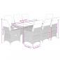Preview: 9-tlg. Garten-Essgruppe mit Kissen Braun Poly Rattan