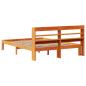 Preview: Massivholzbett ohne Matratze Wachsbraun 135x190 cm Kiefernholz