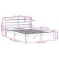 Preview: Massivholzbett ohne Matratze Wachsbraun 135x190 cm Kiefernholz