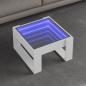 Preview: ARDEBO.de - Couchtisch mit Infinity-LED Weiß 50x53x30 cm