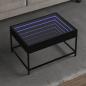 Preview: ARDEBO.de - Couchtisch mit Infinity-LED Schwarz 70x50x41 cm
