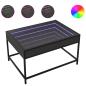 Preview: Couchtisch mit Infinity-LED Schwarz 70x50x41 cm