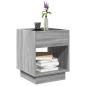Preview: Couchtisch mit Infinity-LED Grau Sonoma 40x40x50 cm