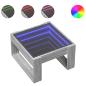 Preview: Couchtisch mit Infinity-LED Grau Sonoma 50x53x30 cm