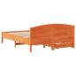 Preview: Massivholzbett ohne Matratze Wachsbraun 120x200 cm Kiefernholz