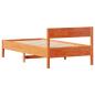 Preview: Massivholzbett ohne Matratze Wachsbraun 90x200 Kiefernholz
