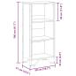 Preview: Bücherregal Braun Eichen-Optik 50x31x106 cm Holzwerkstoff