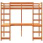 Preview: Hochbett ohne Matratze Wachsbraun 75x190 cm Massivholz Kiefer