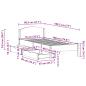 Preview: Massivholzbett ohne Matratze Wachsbraun 75x190 cm Kiefernholz
