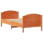 Preview: Massivholzbett ohne Matratze Wachsbraun 100x200 Kiefernholz