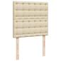 Preview: Boxspringbett mit Matratze Creme 90x190 cm Stoff