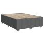 Preview: Boxspringbett mit Matratze Dunkelgrau 140x190 cm Stoff