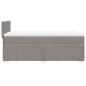 Preview: Boxspringbett mit Matratze Taupe 100x200 cm Stoff