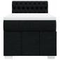 Preview: Boxspringbett mit Matratze Schwarz 100x200 cm Stoff