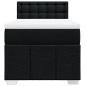 Preview: Boxspringbett mit Matratze Schwarz 100x200 cm Stoff