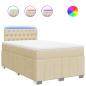 Preview: Boxspringbett mit Matratze Creme 120x190 cm Stoff