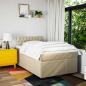 Preview: Boxspringbett mit Matratze Creme 120x190 cm Stoff