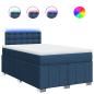 Preview: Boxspringbett mit Matratze Blau 120x190 cm Stoff