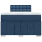 Preview: Boxspringbett mit Matratze Blau 120x190 cm Stoff