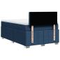 Preview: Boxspringbett mit Matratze Blau 120x190 cm Stoff