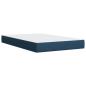 Preview: Boxspringbett mit Matratze Blau 120x190 cm Stoff