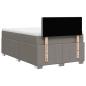 Preview: Boxspringbett mit Matratze Taupe 120x190 cm Stoff