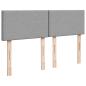 Preview: Boxspringbett mit Matratze Hellgrau 140x200 cm Stoff