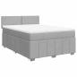 Preview: Boxspringbett mit Matratze Hellgrau 140x200 cm Stoff