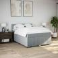 Preview: Boxspringbett mit Matratze Hellgrau 140x200 cm Stoff