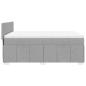 Preview: Boxspringbett mit Matratze Hellgrau 140x200 cm Stoff