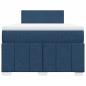 Preview: Boxspringbett mit Matratze Blau 120x190 cm Stoff