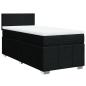 Preview: Boxspringbett mit Matratze Schwarz 100x200 cm Stoff
