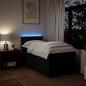 Preview: Boxspringbett mit Matratze Schwarz 100x200 cm Stoff