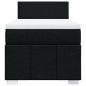 Preview: Boxspringbett mit Matratze Schwarz 100x200 cm Stoff