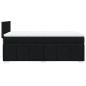 Preview: Boxspringbett mit Matratze Schwarz 100x200 cm Stoff