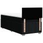 Preview: Boxspringbett mit Matratze Schwarz 100x200 cm Stoff
