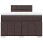 Preview: Boxspringbett mit Matratze Dunkelbraun 120x190 cm Stoff