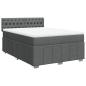 Preview: Boxspringbett mit Matratze Dunkelgrau 140x190 cm Stoff