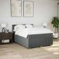 Preview: Boxspringbett mit Matratze Dunkelgrau 140x190 cm Stoff