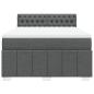 Preview: Boxspringbett mit Matratze Dunkelgrau 140x190 cm Stoff