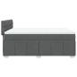Preview: Boxspringbett mit Matratze Dunkelgrau 140x190 cm Stoff