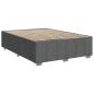 Preview: Boxspringbett mit Matratze Dunkelgrau 140x190 cm Stoff