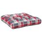 Preview: Palettenkissen Rot Kariert 58x58x10 cm Stoff