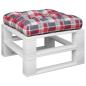 Preview: Palettenkissen Rot Kariert 58x58x10 cm Stoff