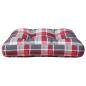 Preview: Palettenkissen Rot Kariert 58x58x10 cm Stoff