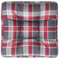 Preview: Palettenkissen Rot Kariert 58x58x10 cm Stoff