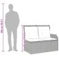 Preview: Gartenbank Verstellbar mit Kissen Beige Poly Rattan