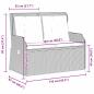Preview: Gartenbank Verstellbar mit Kissen Braun Poly Rattan