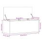 Preview: Truhe Betongrau 90x35x35 cm Holzwerkstoff